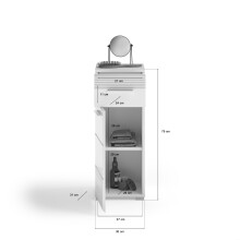 Badezimmer-Set >Linus< in Weiß Hochglanz - 105x182x34cm (BxHxT)