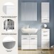 Badezimmer-Set >Linus< in Weiß Hochglanz - 105x182x34cm (BxHxT)