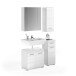 Badezimmer-Set >Linus< in Weiß Hochglanz - 105x182x34cm (BxHxT)