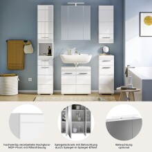 Badezimmer-Set >Linus< in Weiß Hochglanz - 150x182x34cm (BxHxT)