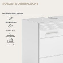 Badezimmer-Set >Linus< in Weiß Hochglanz - 60x182x34cm (BxHxT)