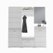 Garderoben-Set >Linus< in Weiß Hochglanz - 170x190x37cm (BxHxT)