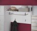 Garderoben-Set >Linus< in Weiß Hochglanz - 170x190x37cm (BxHxT)