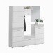 Garderoben-Set >Linus< in Weiß Hochglanz - 170x190x37cm (BxHxT)