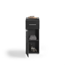 Hochschrank >Linus< in Schwarz Hochglanz - 30x80x31cm (BxHxT)