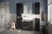 Hochschrank >Linus< in Schwarz Hochglanz - 30x80x31cm (BxHxT)