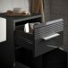 Badezimmer-Set >Linus< in Schwarz Hochglanz - 150x182x34cm (BxHxT)