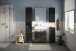 Badezimmer-Set >Linus< in Schwarz Hochglanz - 150x182x34cm (BxHxT)