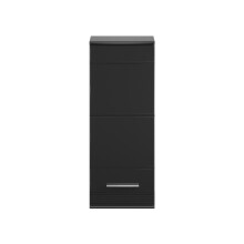 Badezimmer-Set >Linus< in Schwarz Hochglanz - 105x182x34cm (BxHxT)