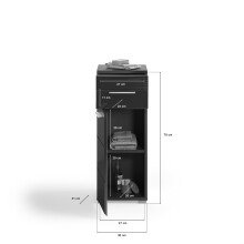 Badezimmer-Set >Linus< in Schwarz Hochglanz - 105x182x34cm (BxHxT)