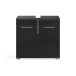 Badezimmer-Set >Linus< in Schwarz Hochglanz - 105x182x34cm (BxHxT)