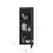 Badezimmer-Set >Linus< in Schwarz Hochglanz - 105x182x34cm (BxHxT)