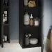 Badezimmer-Set >Linus< in Schwarz Hochglanz - 60x182x34cm (BxHxT)