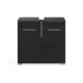 Badezimmer-Set >Linus< in Schwarz Hochglanz - 60x182x34cm (BxHxT)