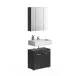 Badezimmer-Set >Linus< in Schwarz Hochglanz - 60x182x34cm (BxHxT)