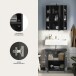 Badezimmer-Set >Linus< in Schwarz Hochglanz - 60x182x34cm (BxHxT)