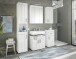 Badezimmer-Set >Snow< in Weiß Hochglanz - 60x190x35cm (BxHxT)