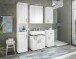 Badezimmer-Set >Snow< in Weiß Hochglanz - 60x190x35cm (BxHxT)