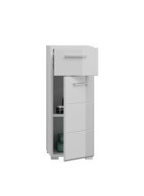 Hochschrank >Lina< in Weiß Hochglanz - 30x79x31cm (BxHxT)