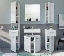 Hochschrank >Lina< in Weiß Hochglanz - 30x79x31cm (BxHxT)