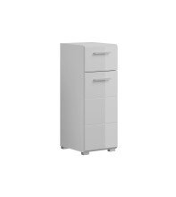 Hochschrank >Lina< in Weiß Hochglanz -...