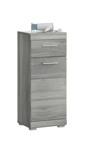 Hochschrank >Soul< in Rauchsilber - 37x88x31cm (BxHxT)