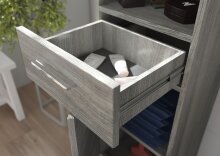Hochschrank >Soul< in Rauchsilber - 37x88x31cm (BxHxT)