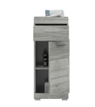 Hochschrank >Soul< in Rauchsilber - 37x88x31cm (BxHxT)
