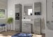 Hochschrank >Soul< in Rauchsilber - 37x88x31cm (BxHxT)