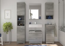 Hängeschrank >Soul< in Rauchsilber - 37x79x24cm (BxHxT)