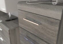 Hängeschrank >Soul< in Rauchsilber - 37x79x24cm (BxHxT)