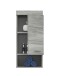 Hängeschrank >Soul< in Rauchsilber - 37x79x24cm (BxHxT)