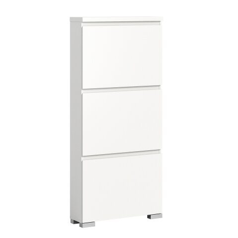 Schuhschrank >Shoelove< in Weiß - 60x130x18cm (BxHxT)
