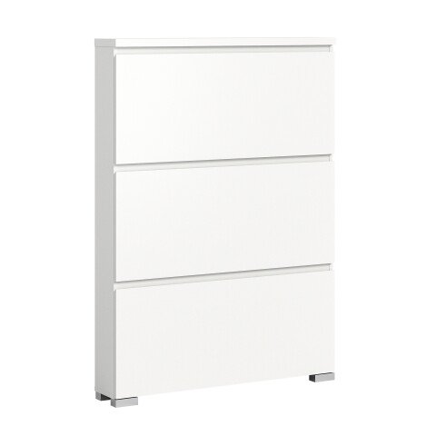Schuhschrank >Shoelove< in Weiß - 95x130x18cm (BxHxT)