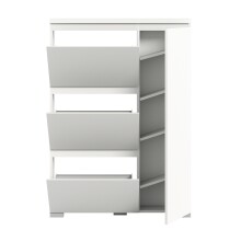 Schuhschrank >Shoelove< in Weiß - 95x130x18cm (BxHxT)