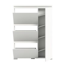 Schuhschrank >Shoelove< in Weiß - 95x130x18cm (BxHxT)