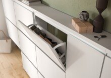 Schuhschrank >Shoelove< in Weiß - 60x109x27cm (BxHxT)