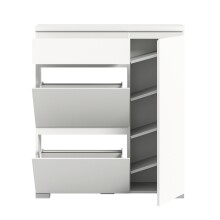 Schuhschrank >Shoelove< in Weiß - 95x109x27cm (BxHxT)