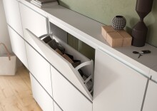 Schuhschrank >Shoelove< in Weiß - 95x109x27cm (BxHxT)