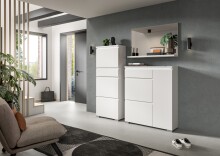 Schuhschrank >Shoelove< in Weiß - 95x109x27cm (BxHxT)