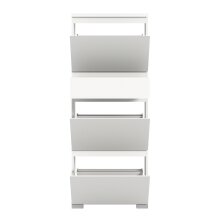 Schuhschrank >Shoelove< in Weiß - 60x151x27cm (BxHxT)