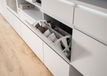 Schuhschrank >Shoelove< in Weiß - 60x151x27cm (BxHxT)