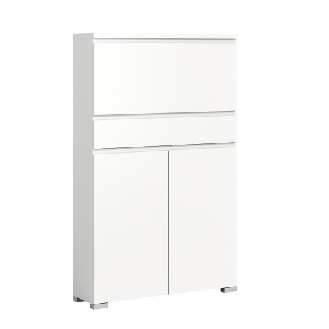 Schuhschrank >Shoelove< in Weiß - 95x151x27cm (BxHxT)