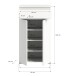 Schuhschrank >Shoelove< in Weiß - 60x109x40cm (BxHxT)