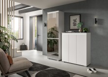 Schuhschrank >Shoelove< in Weiß - 60x193x40cm (BxHxT)