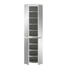 Schuhschrank >Shoelove< in Weiß - 60x193x40cm (BxHxT)