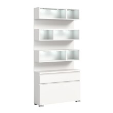 Schuhschrank >Shoelove< in Weiß - 95x192x27cm...