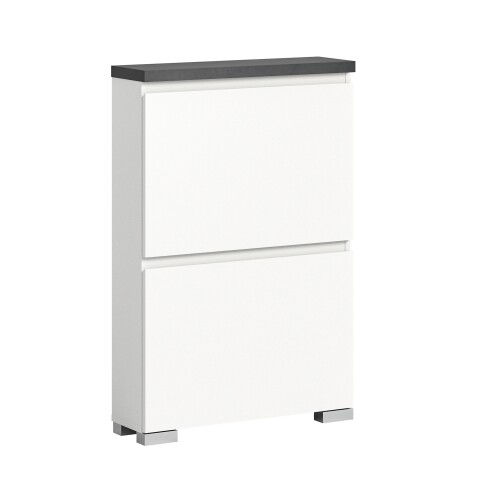 Schuhschrank >Shoelove< in Weiß - 60x88x18cm (BxHxT)