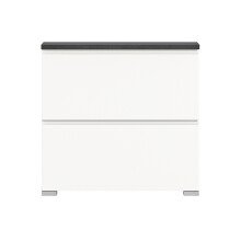 Schuhschrank >Shoelove< in Weiß - 95x88x18cm (BxHxT)