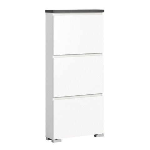 Schuhschrank >Shoelove< in Weiß - 60x130x18cm (BxHxT)